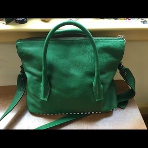 Bright green Dimoni leather purse